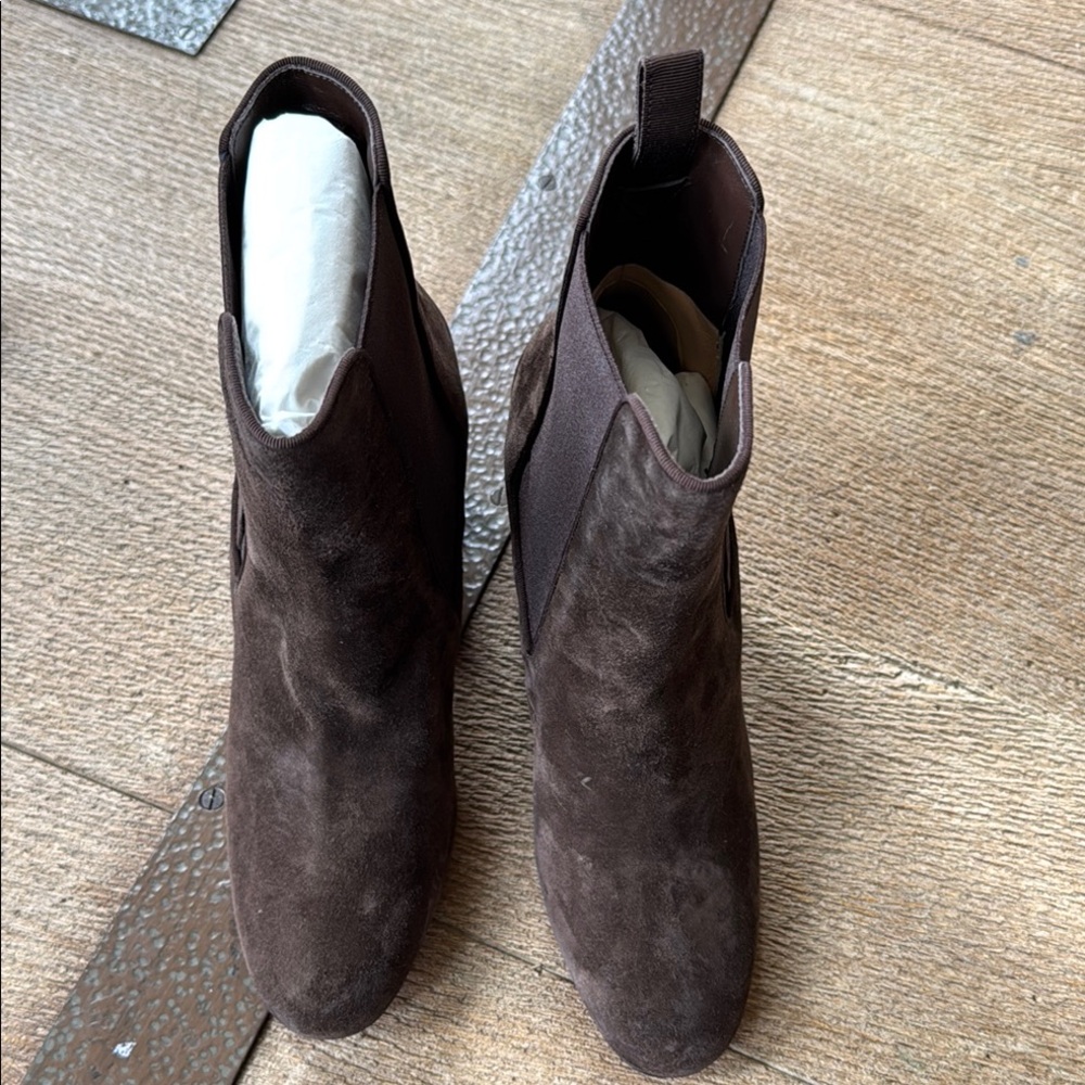 Christian Louboutin turelastic brown cosme suede ankle boot 85mm sz 39.5 - Picture 4 of 12